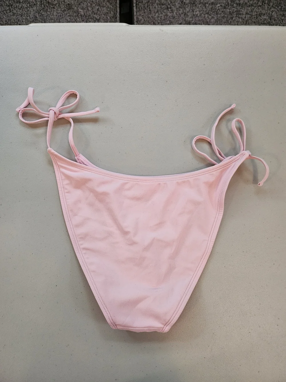 Wild Fable Light Pink Rhinestone Tie On Bikini Top and Bottom Size Small